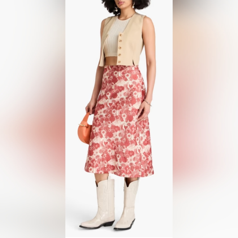 Ganni Raffle Midi Skirt
